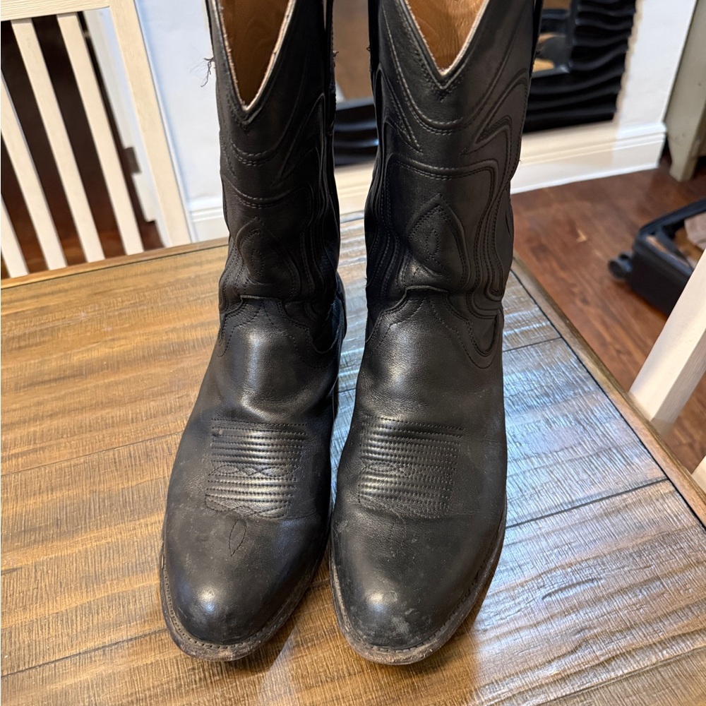 Tecovas Black Leather Western Boots